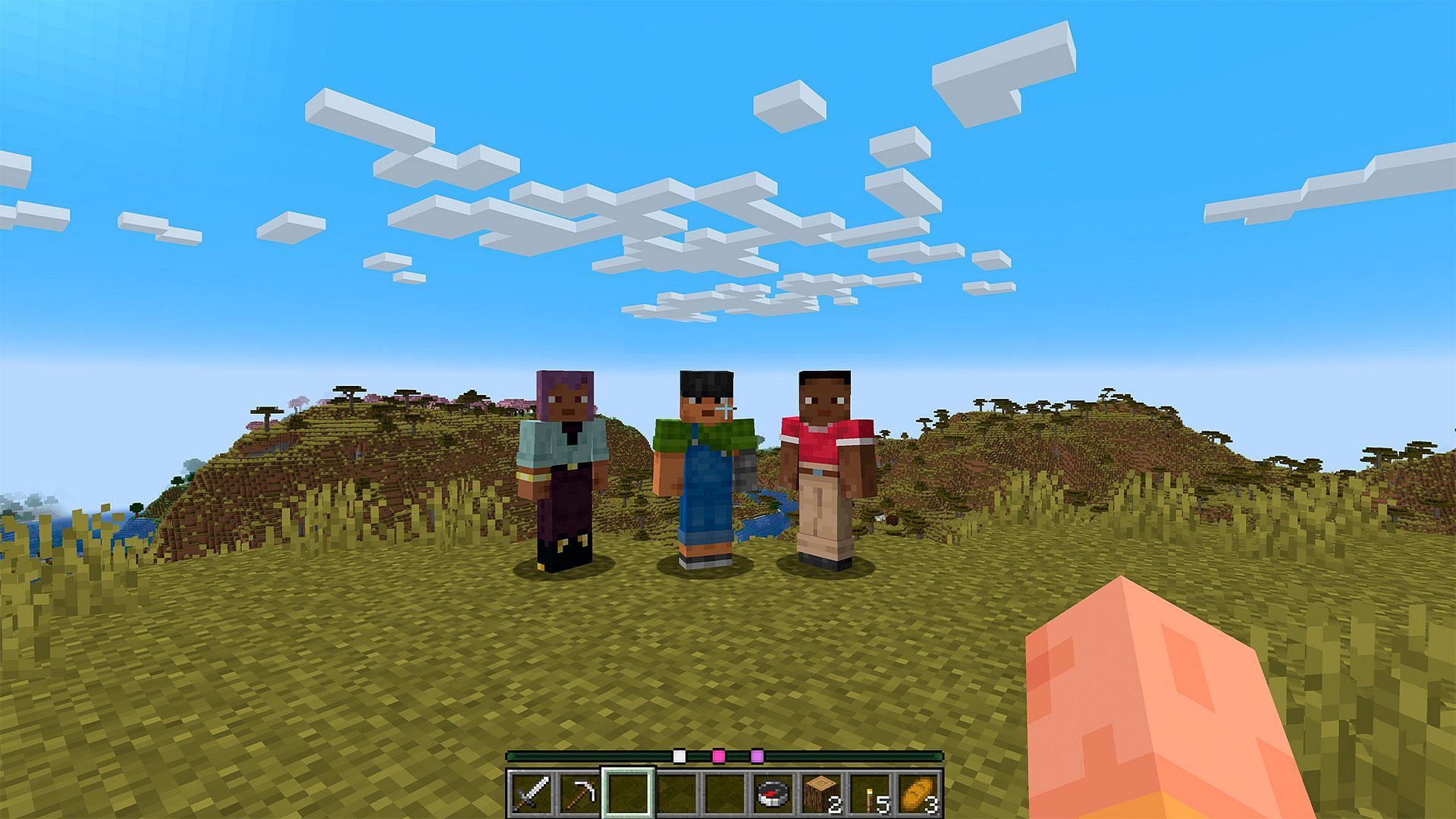 Player locator bar is a new HUD feature that will occasionally replace XP bar (Image via Minecraft Wiki || Mojang Studios)